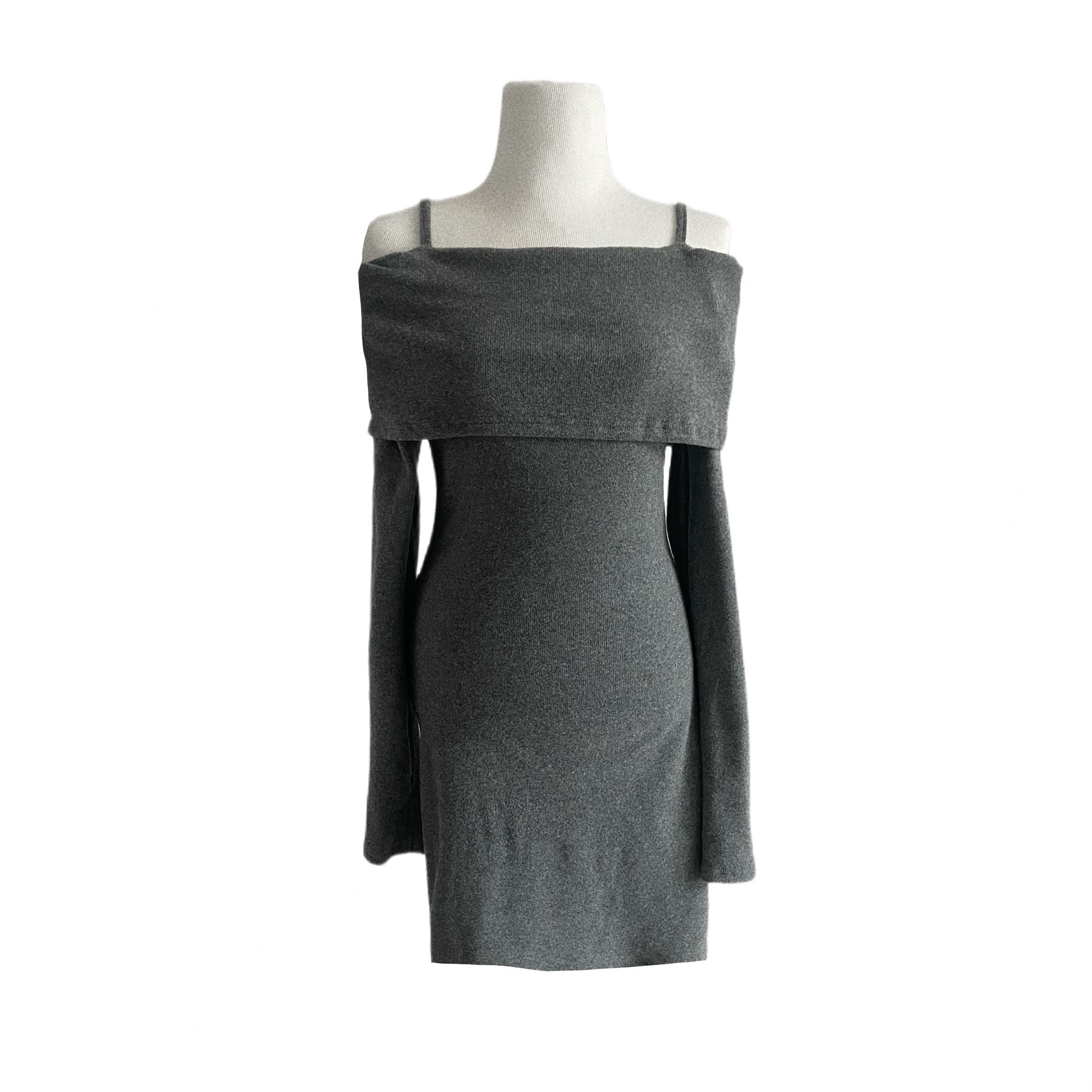 off-shoulder knit dress