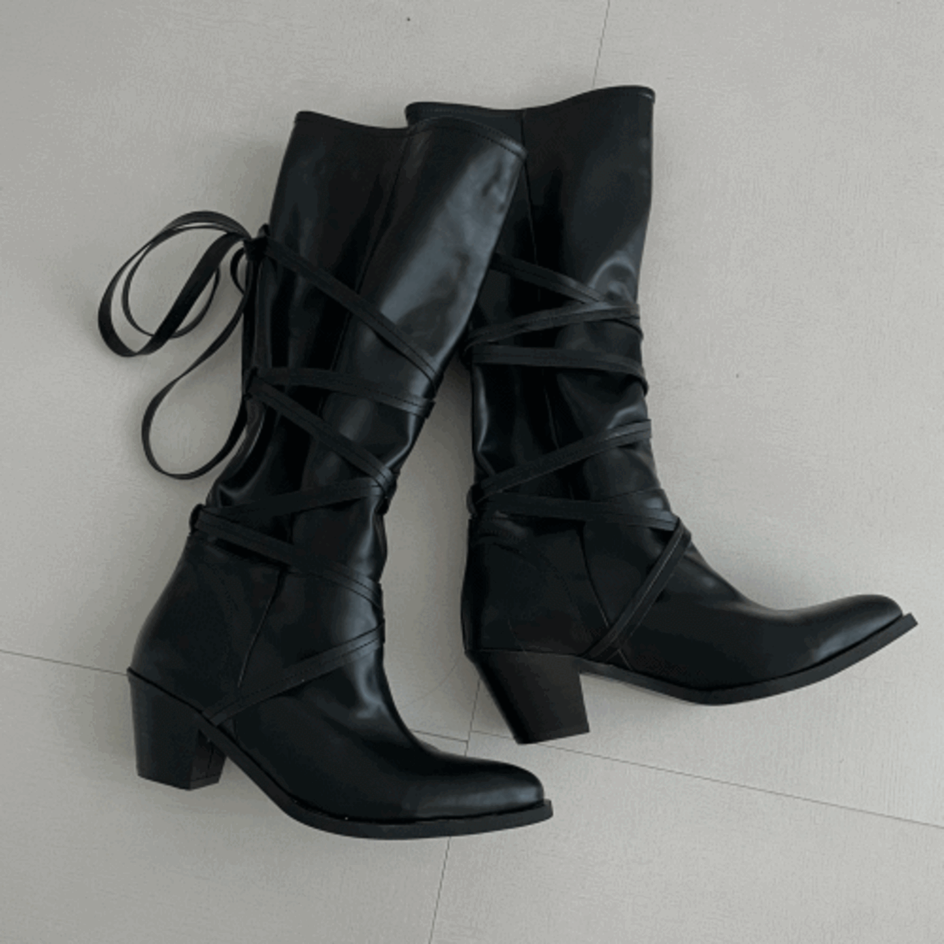 5.5cm Strap Western Boots