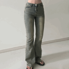 high-waist Vintage denim pants
